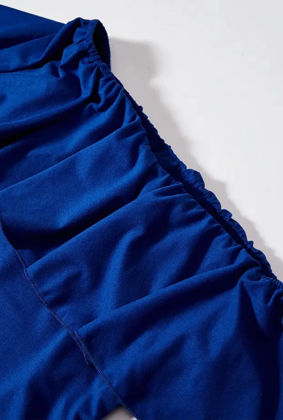 Royal Blue Off-Shoulder Ruched Mini Dress - photo 4