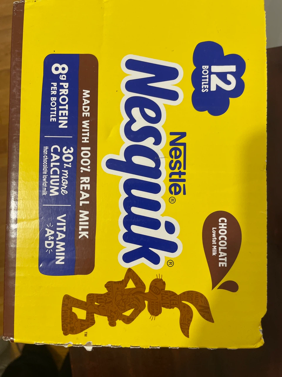Nestle Nesquik Chocolate Lowfat Milk 12 Pack