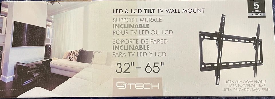 Brand new GTECH Tilt TV Wall Mount for 32"-65" TVs