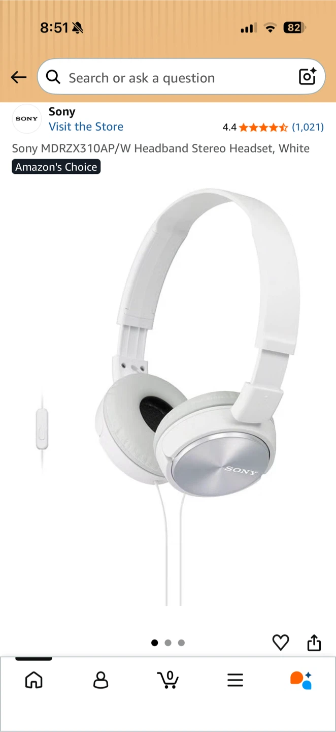 Sony MDR-ZX310AP Wired On-Ear Headphones