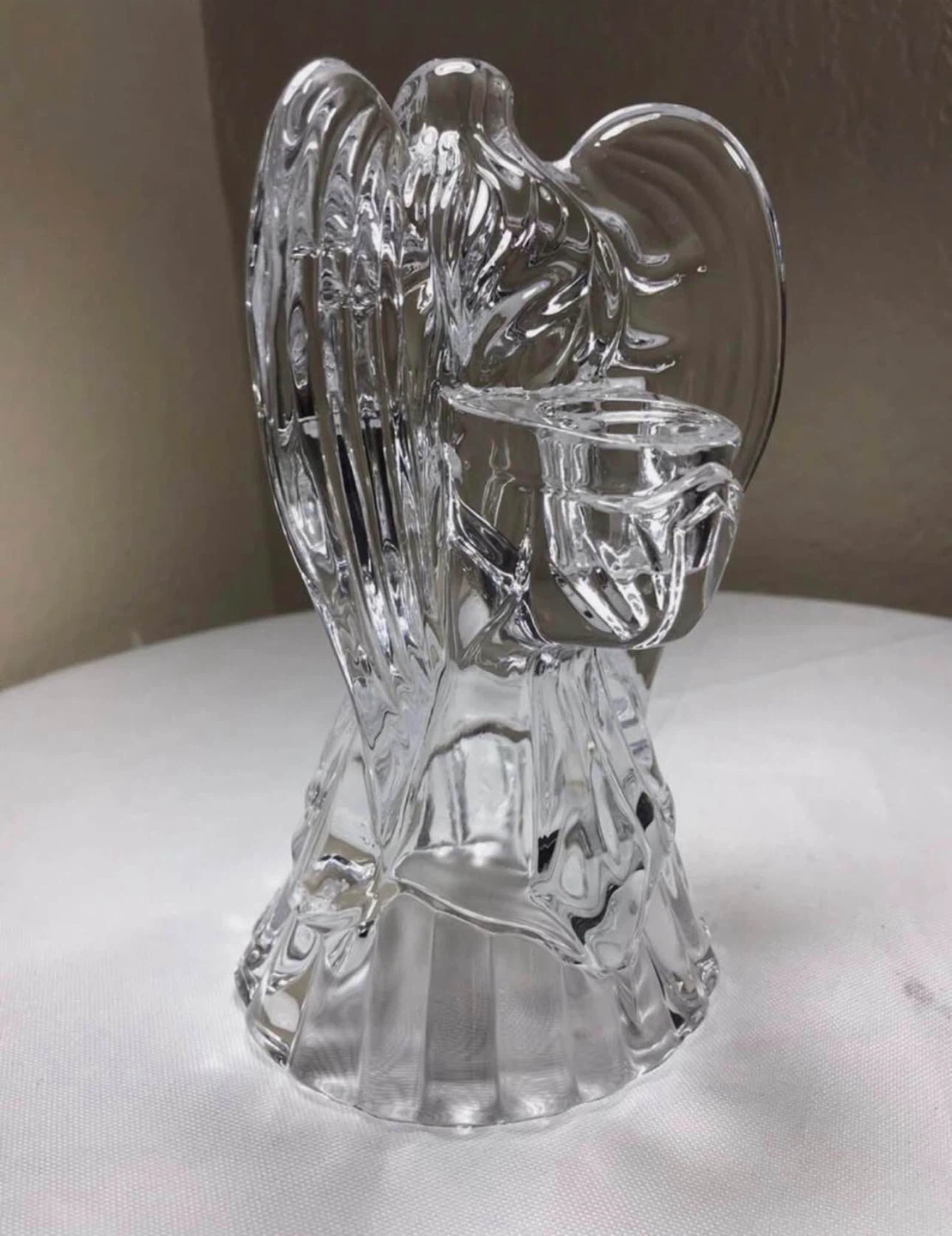 VTG St. George Crystal Angel Candle Holders $15 for the set - photo 5