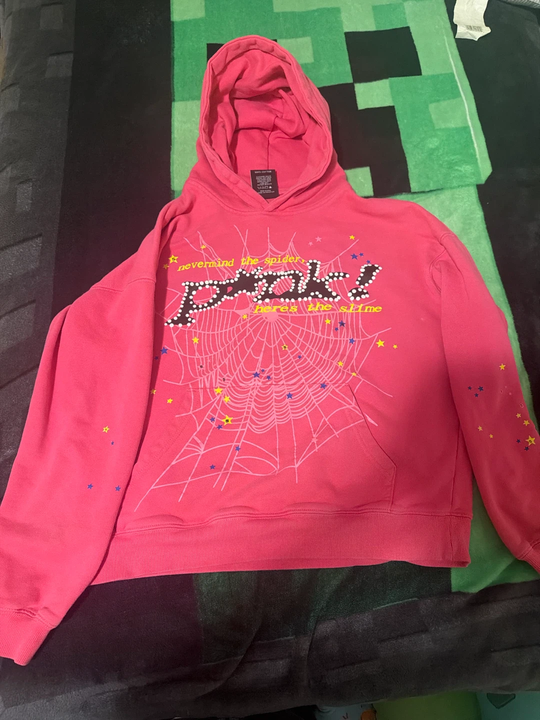 Pink sp5der hoodie