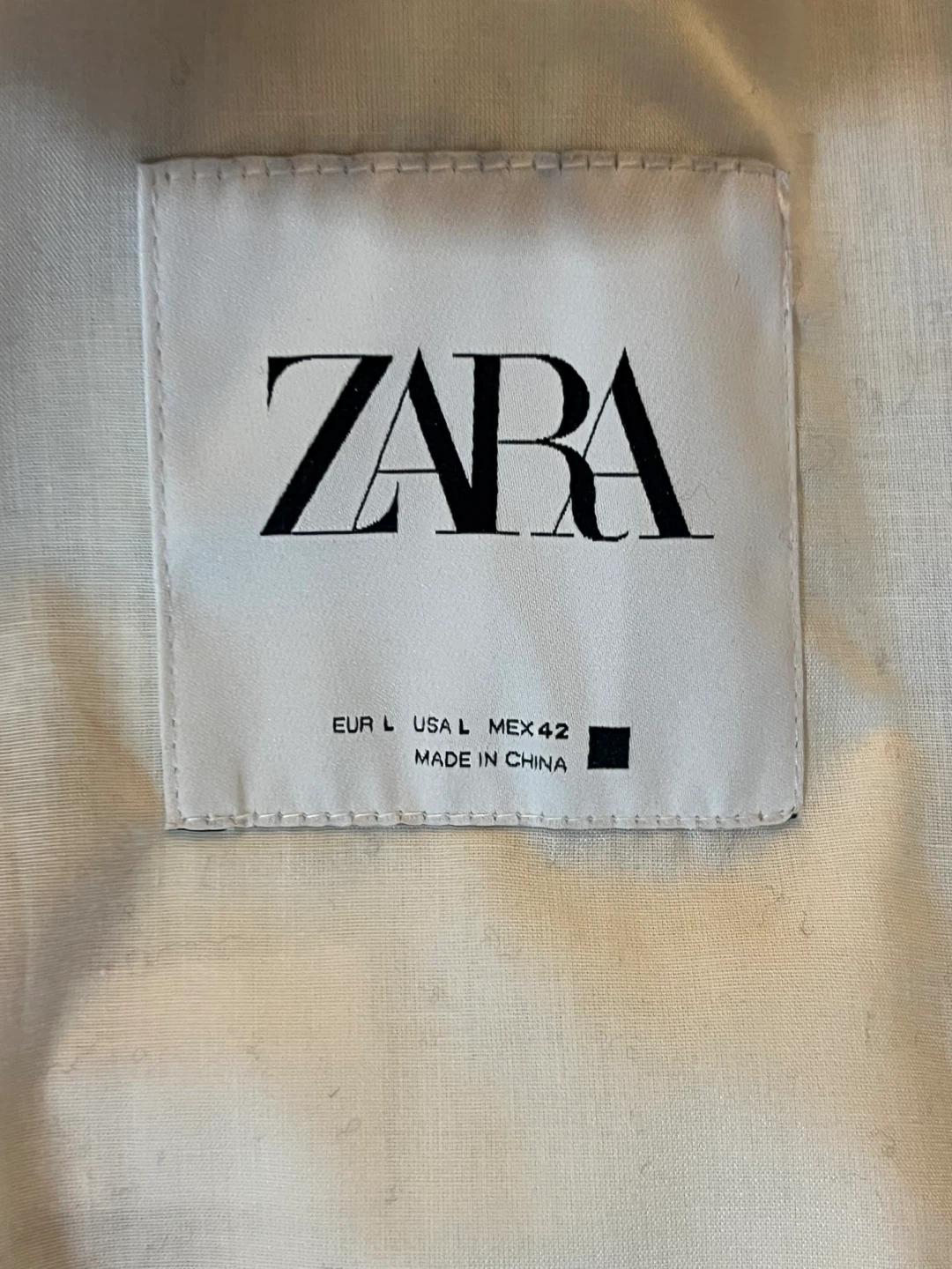 Zara Beige Trench Coat - Large - photo 3