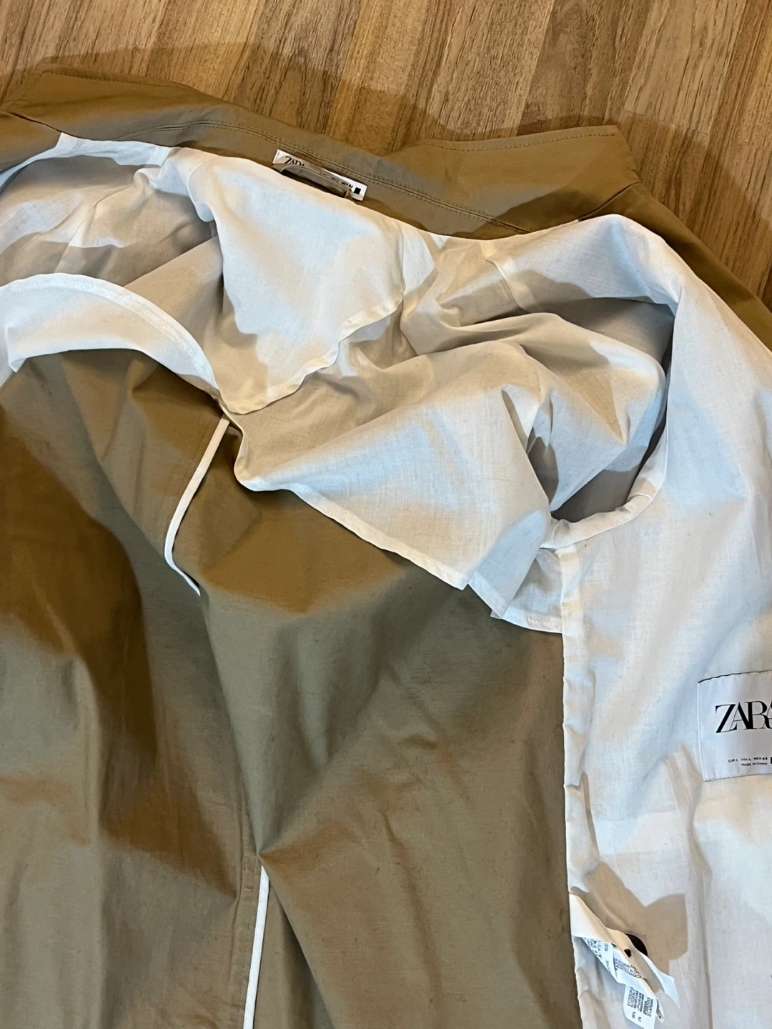 Zara Beige Trench Coat - Large - photo 4