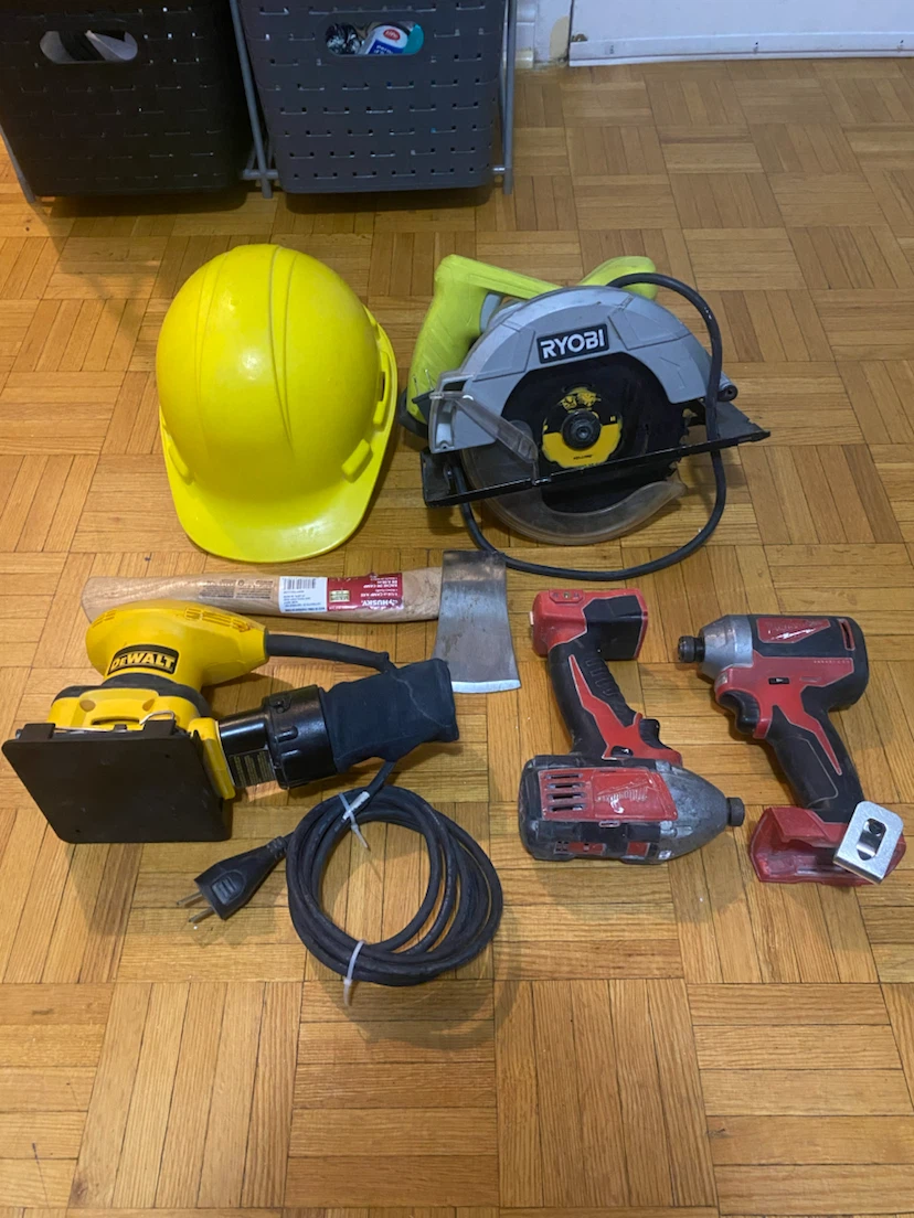Assorted Power Tools and Safety Gear