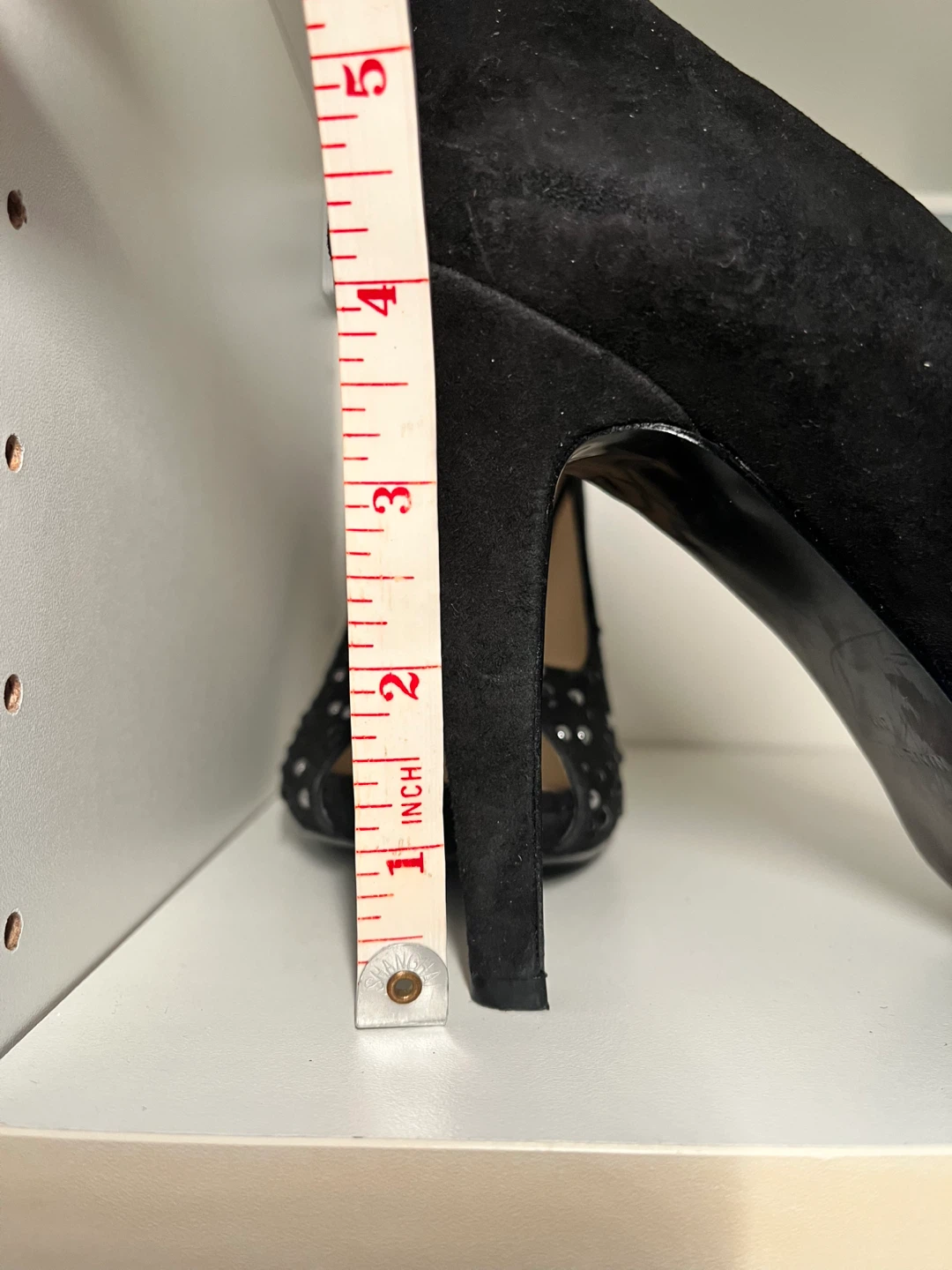 Nine West Black Suede Peep-Toe Heels - photo 3