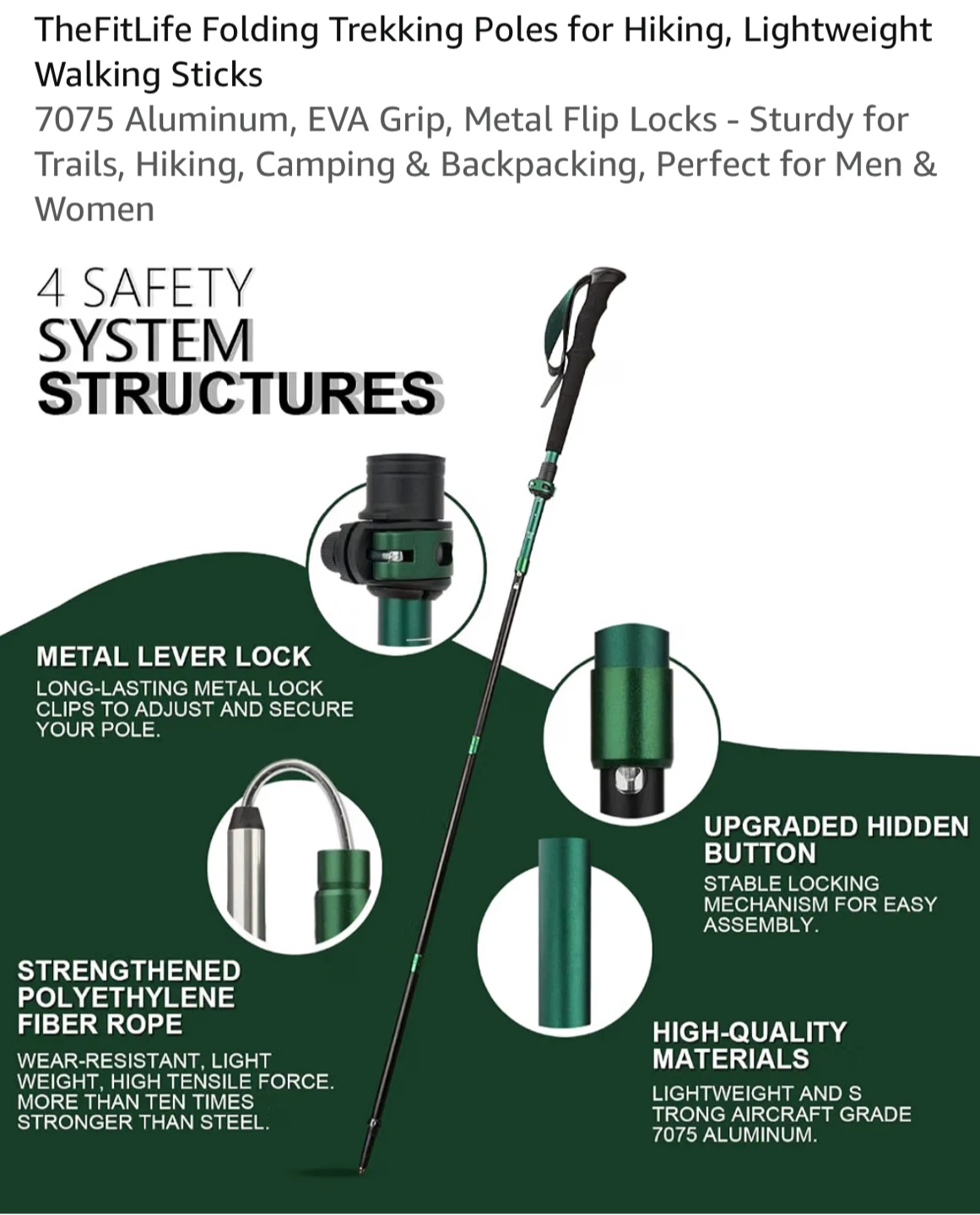 TheFitLife Folding Trekking Poles - photo 2