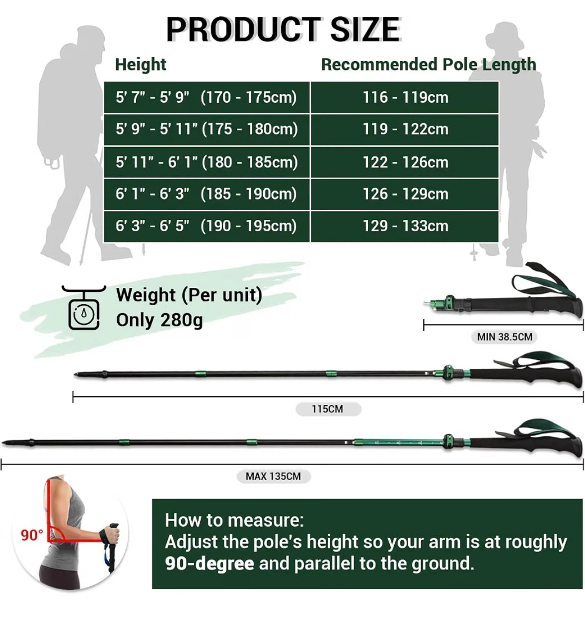 TheFitLife Folding Trekking Poles - photo 4