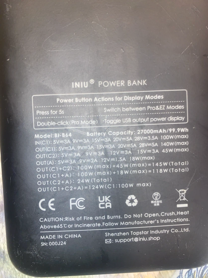 INIU BI-B64 27000mAh Power Bank - photo 2