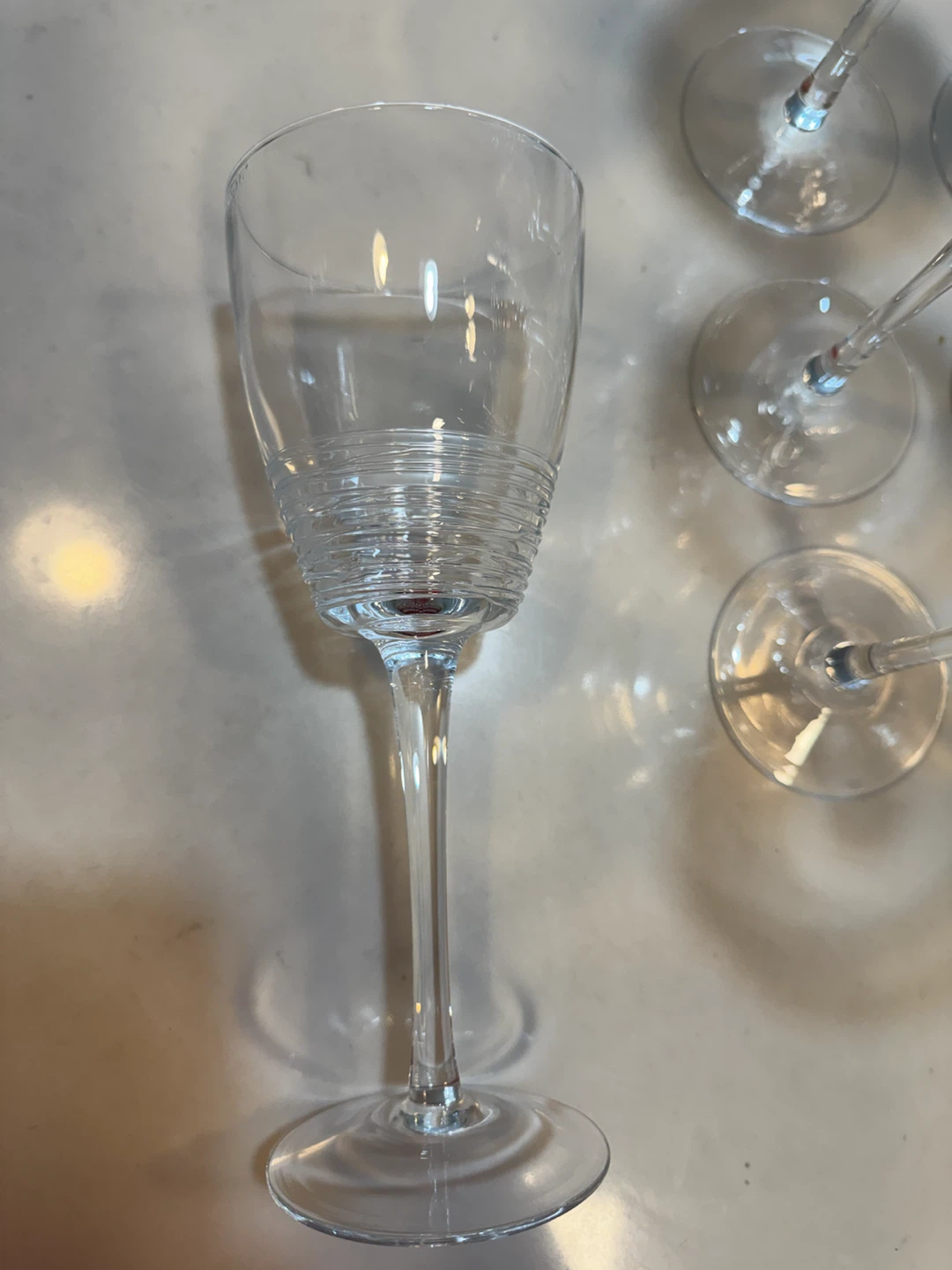 Set of 7 Etched Wine Glasses - photo 2