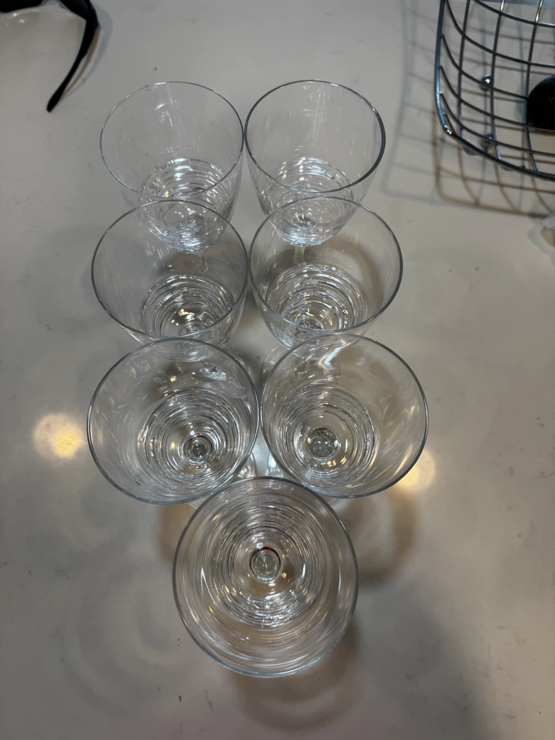 Set of 7 Etched Wine Glasses - photo 3