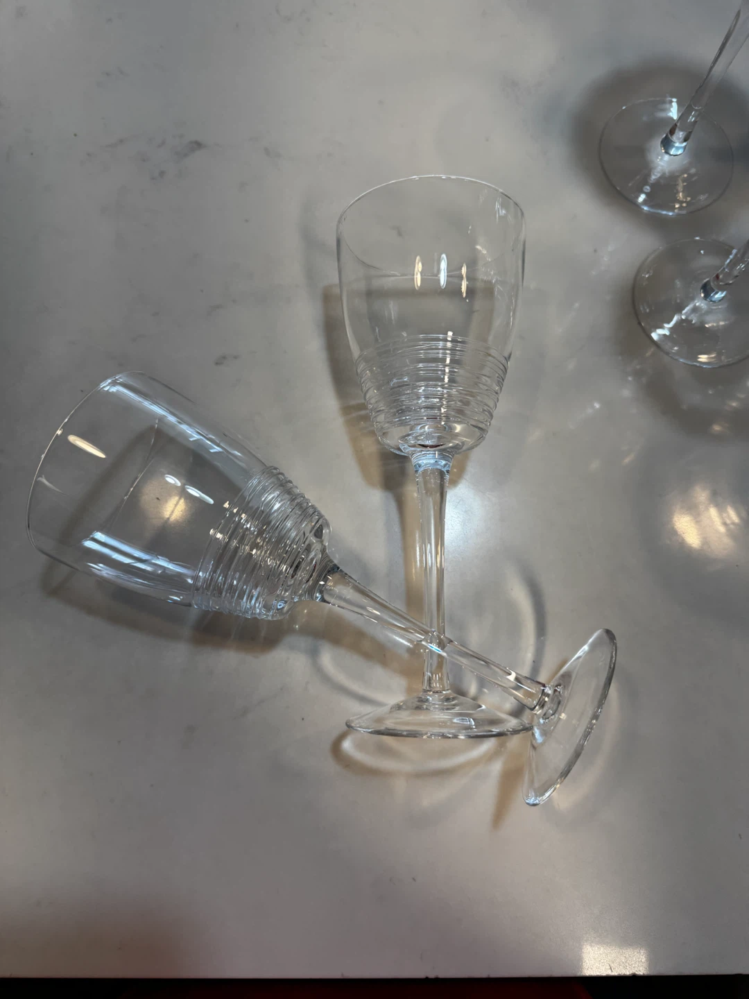 Set of 7 Etched Wine Glasses - photo 4