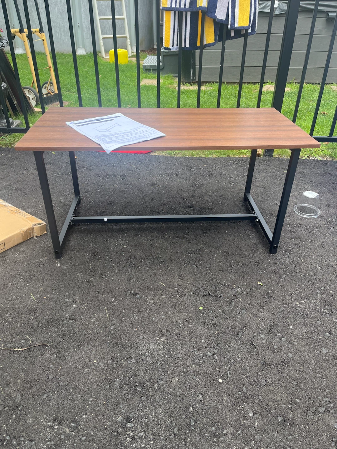 New out of box! FOUBAM Walnut Coffee Table
