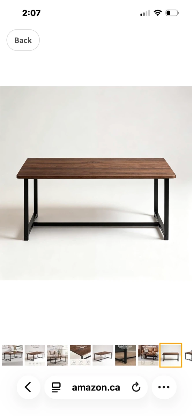 New out of box! FOUBAM Walnut Coffee Table - photo 3