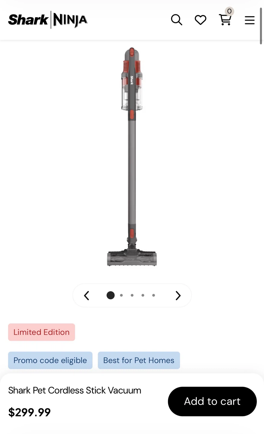 Brand New Shark Pet Powerful Suction Cordless Stick Vacuum