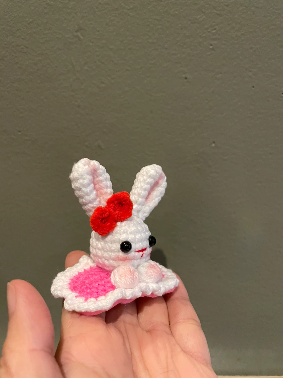 Handmade Crocheted Rabbit Hair Clip - photo 2