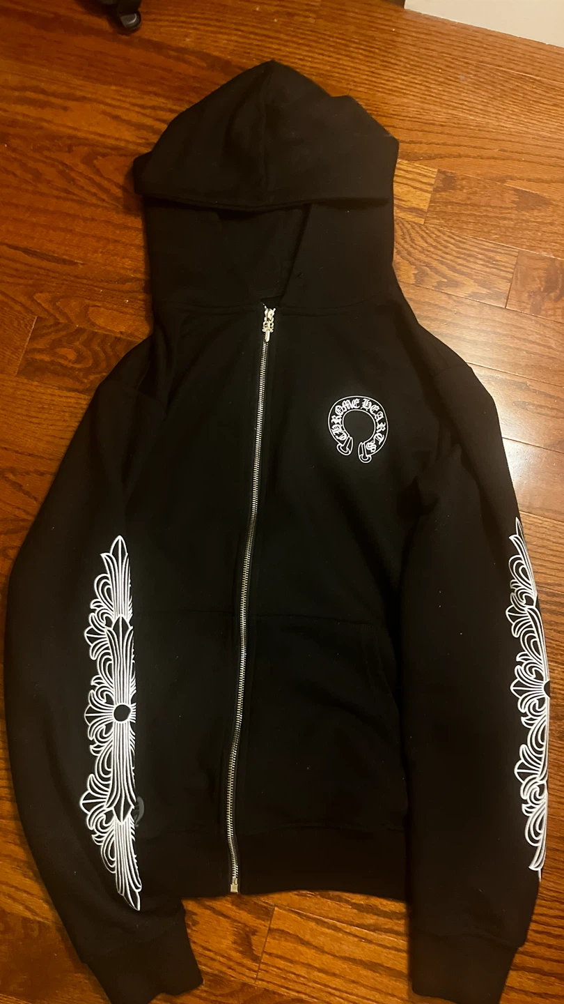 Chrome Hearts Black Full Zip Hoodie