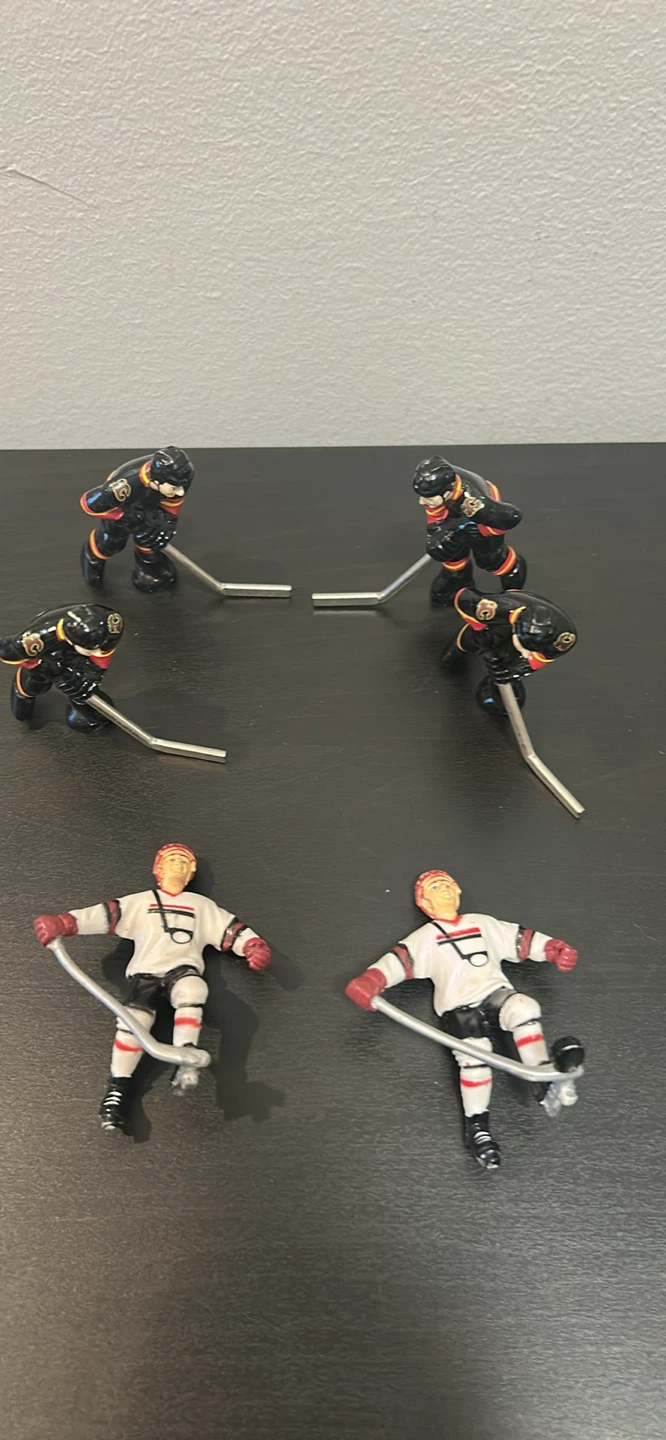 Set of 6 Calgary Flames Hockey Figurines