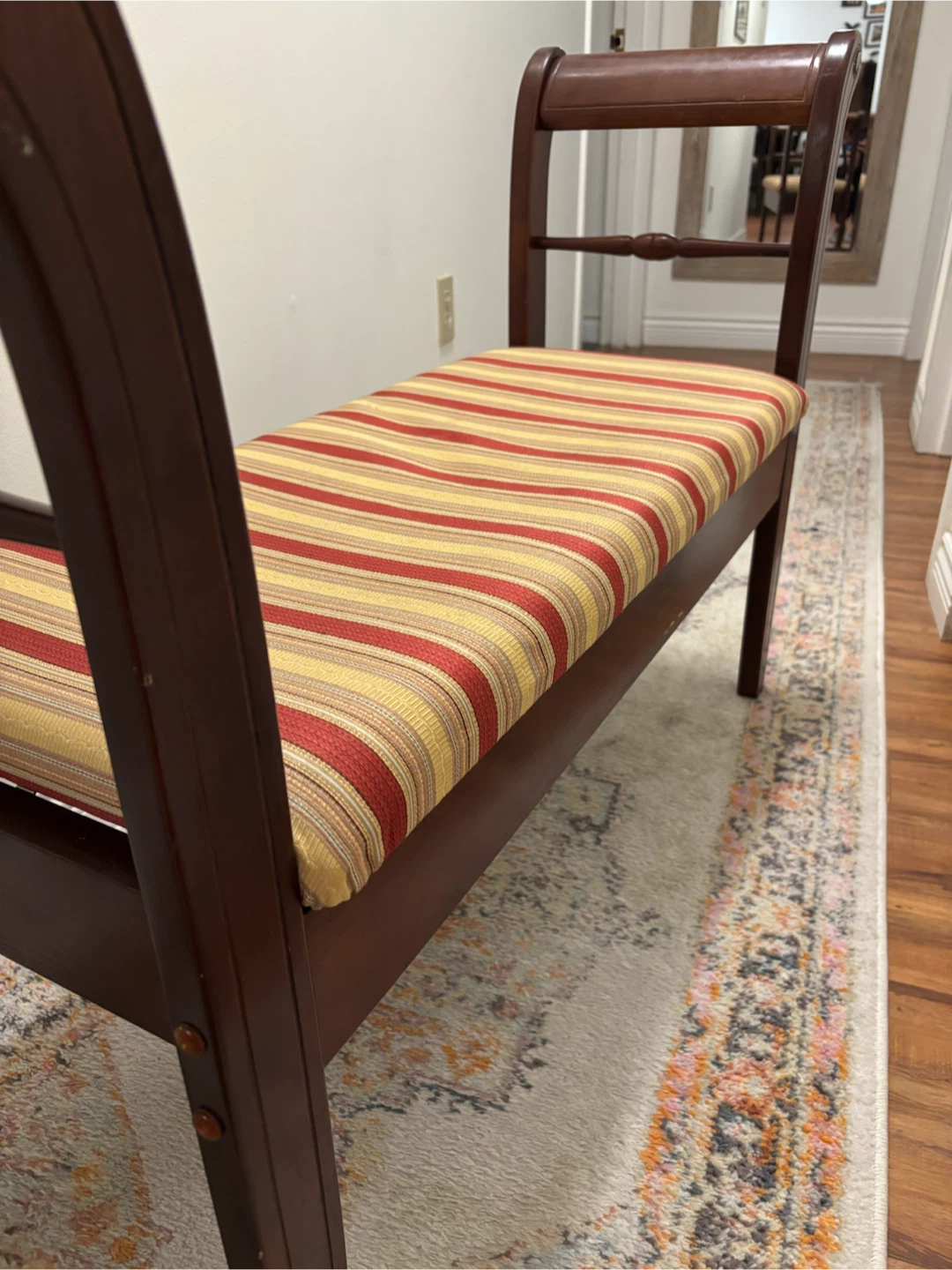 Vintage upholstered bench - photo 2