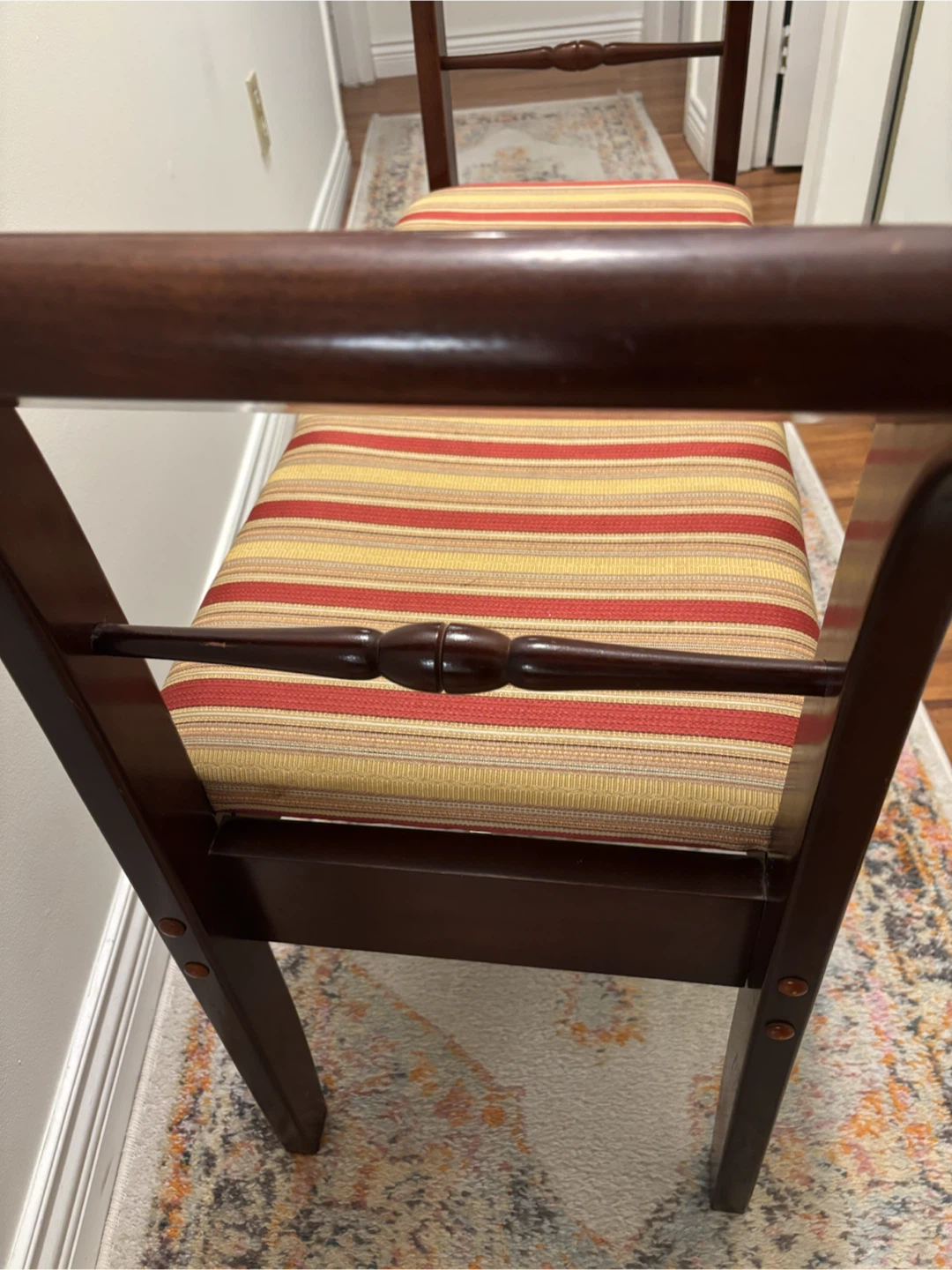 Vintage upholstered bench - photo 3