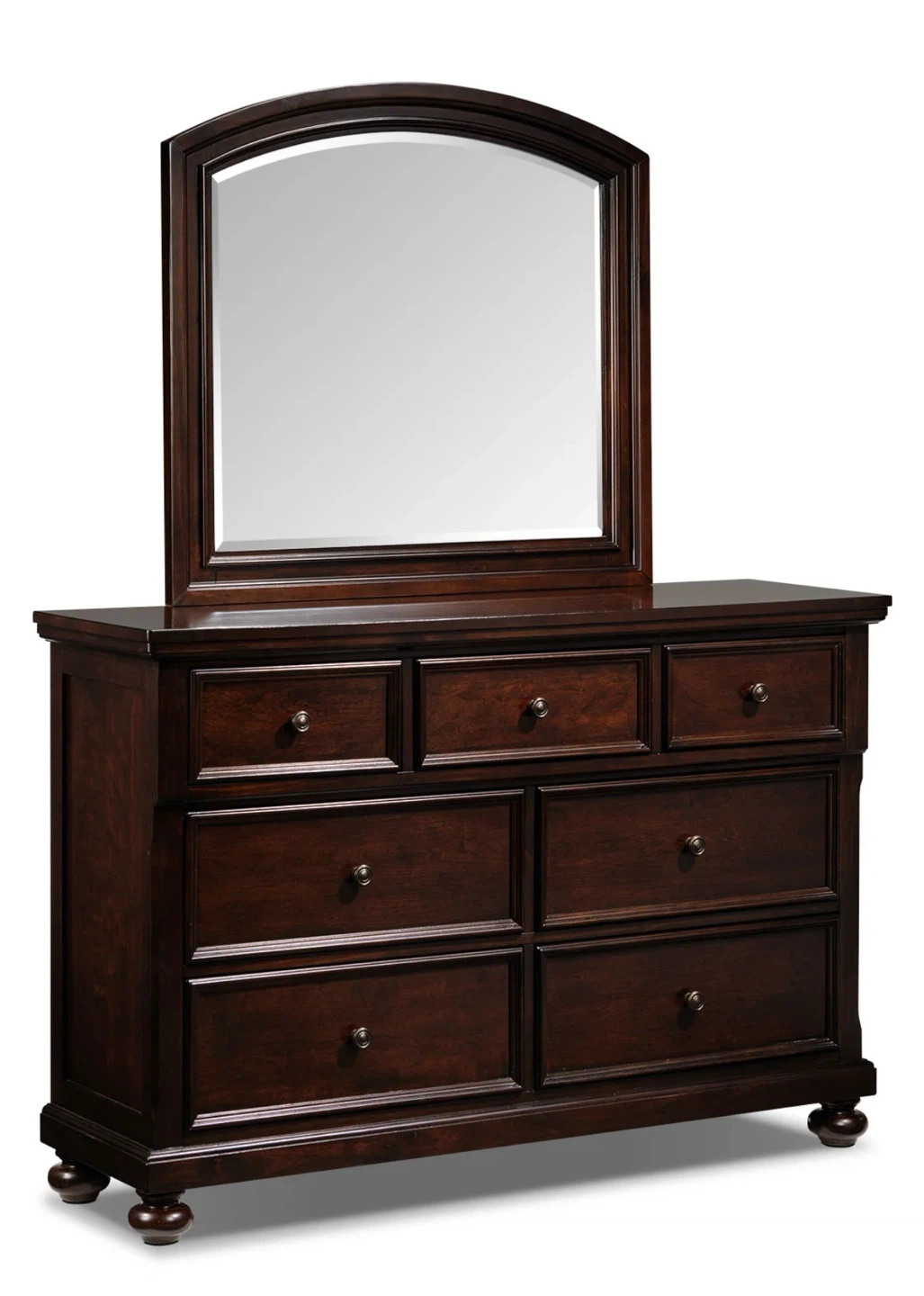 Dark Wood Dresser with Mirror