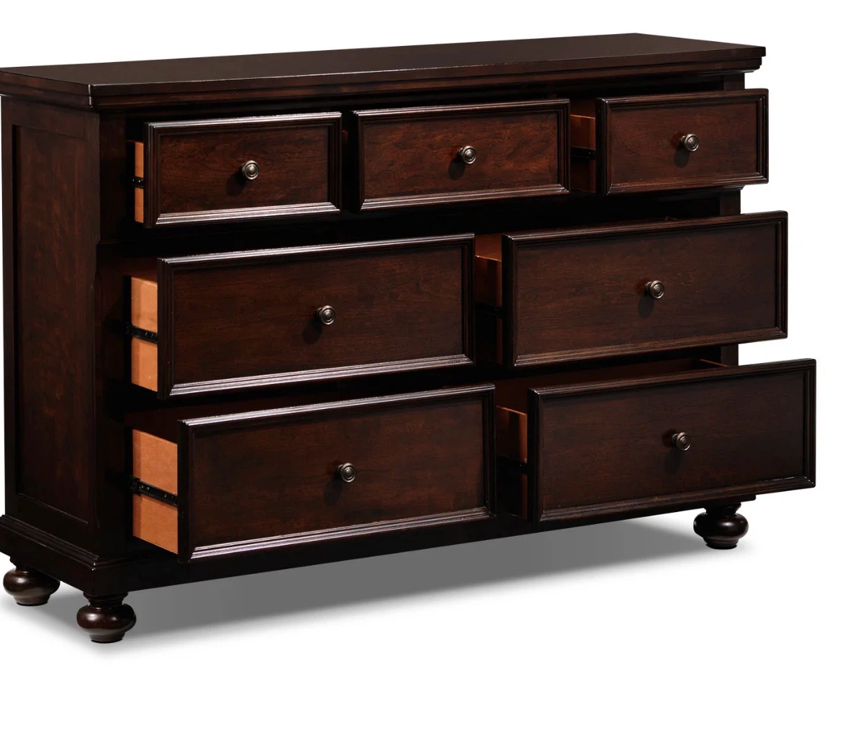 Dark Wood Dresser with Mirror - photo 2