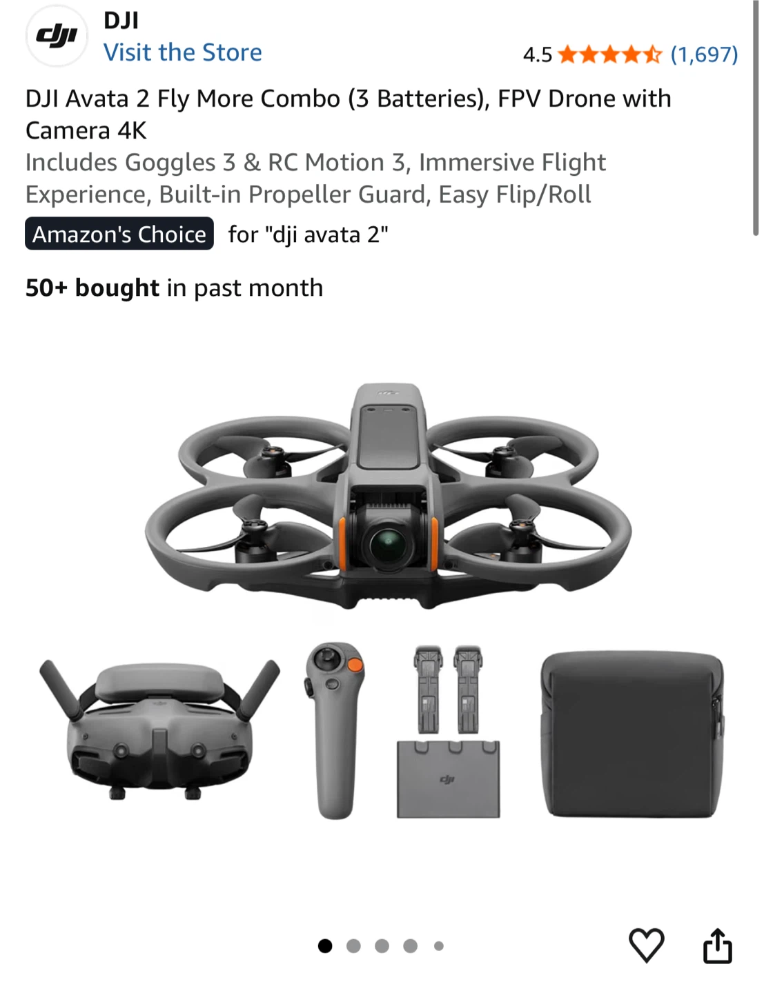 DJI Avata 2 Full Set + FPV Remote 3 (New Drone, Flown <5x)