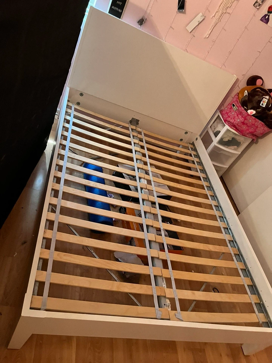 IKEA Full size white bed frame