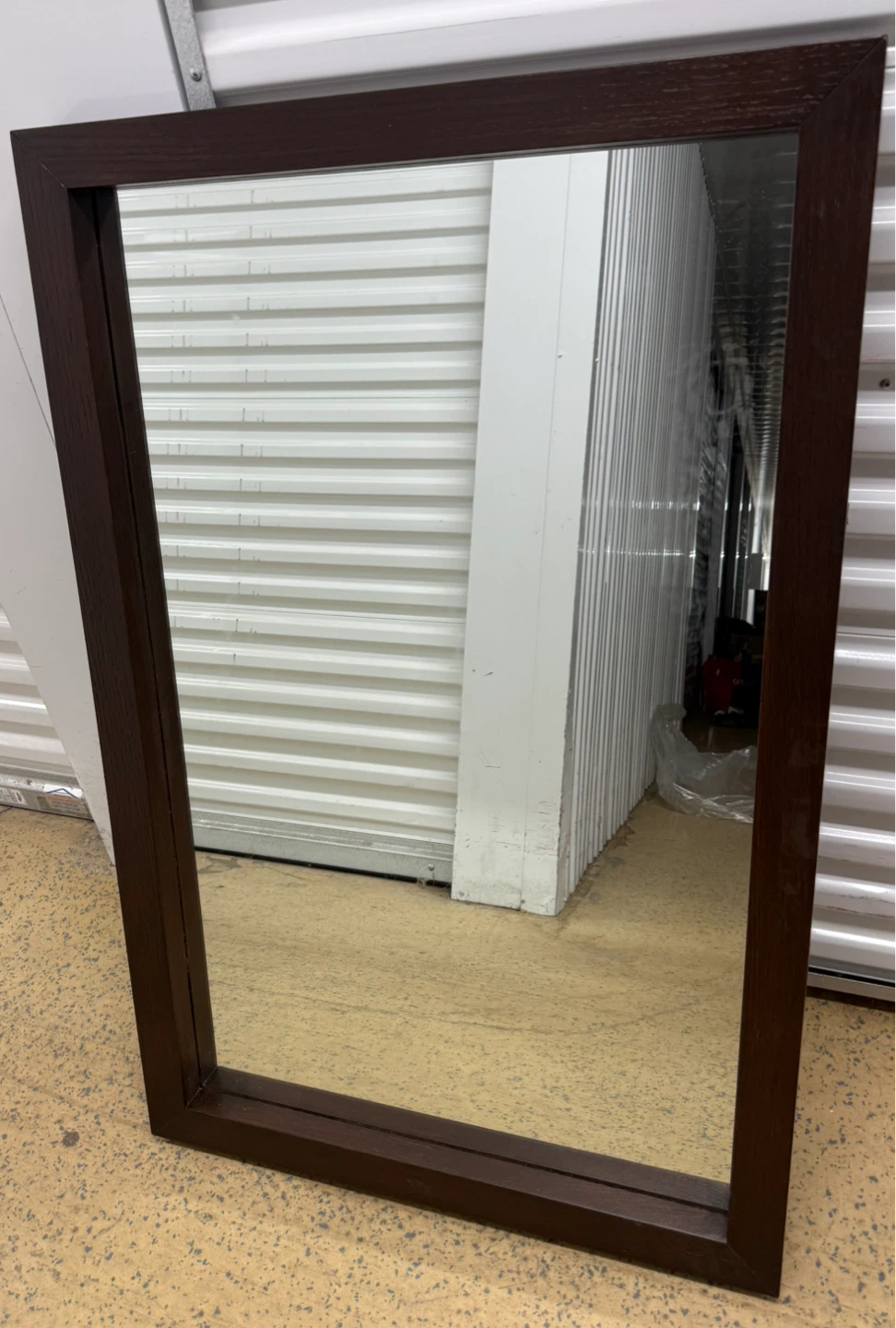 Large Dark Wood Wall Mirror