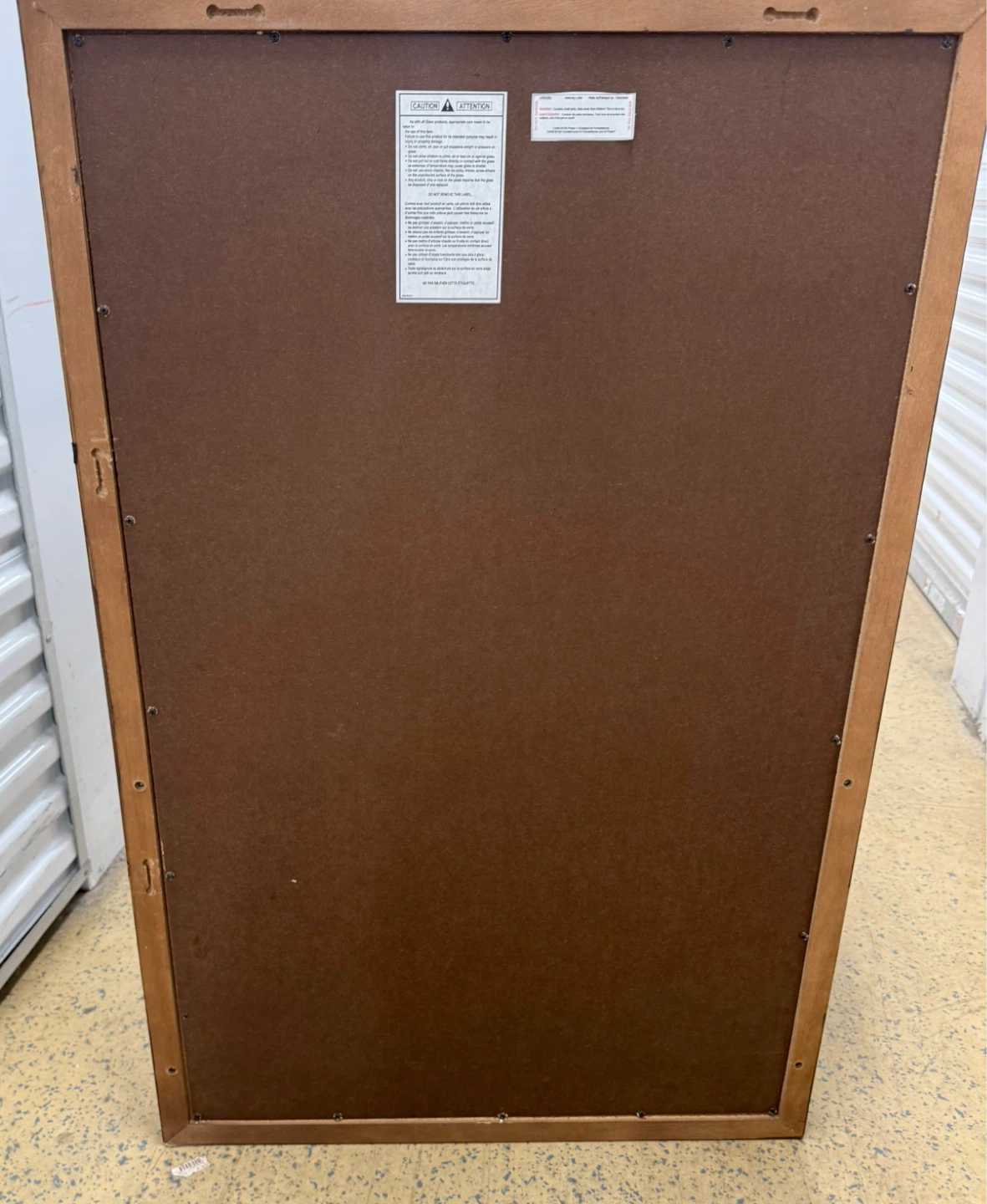 Large Dark Wood Wall Mirror - photo 2