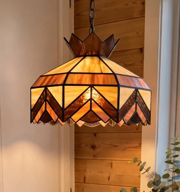 Stained Glass Pendant Light Fixture