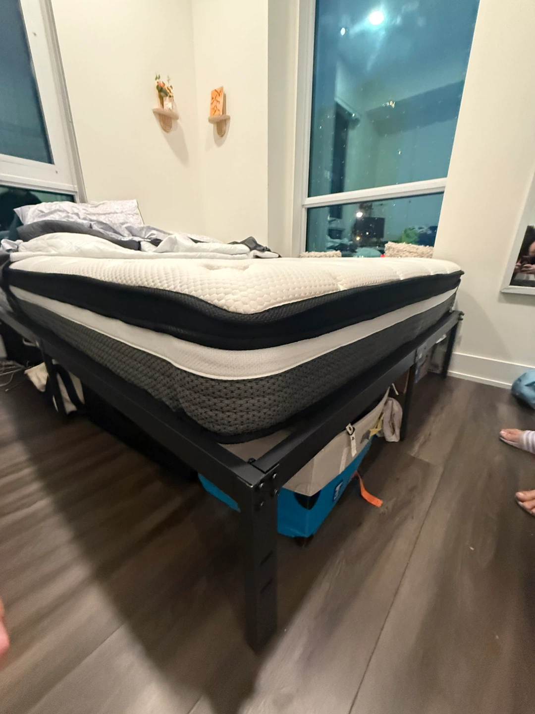 Full Size Mattress with Metal Bed Frame
