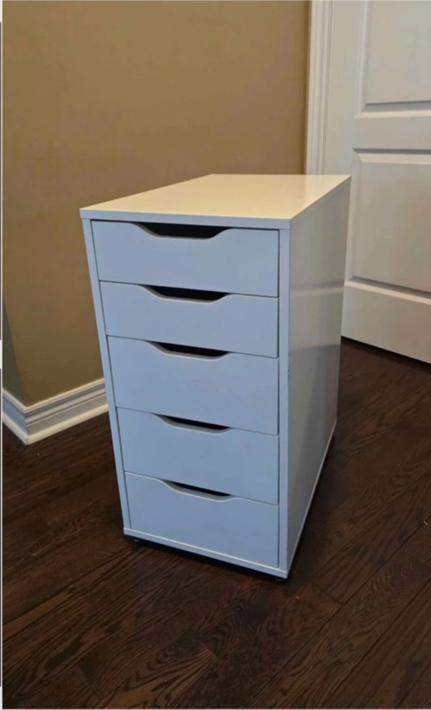 Ikea 5 drawer White Storage Unit