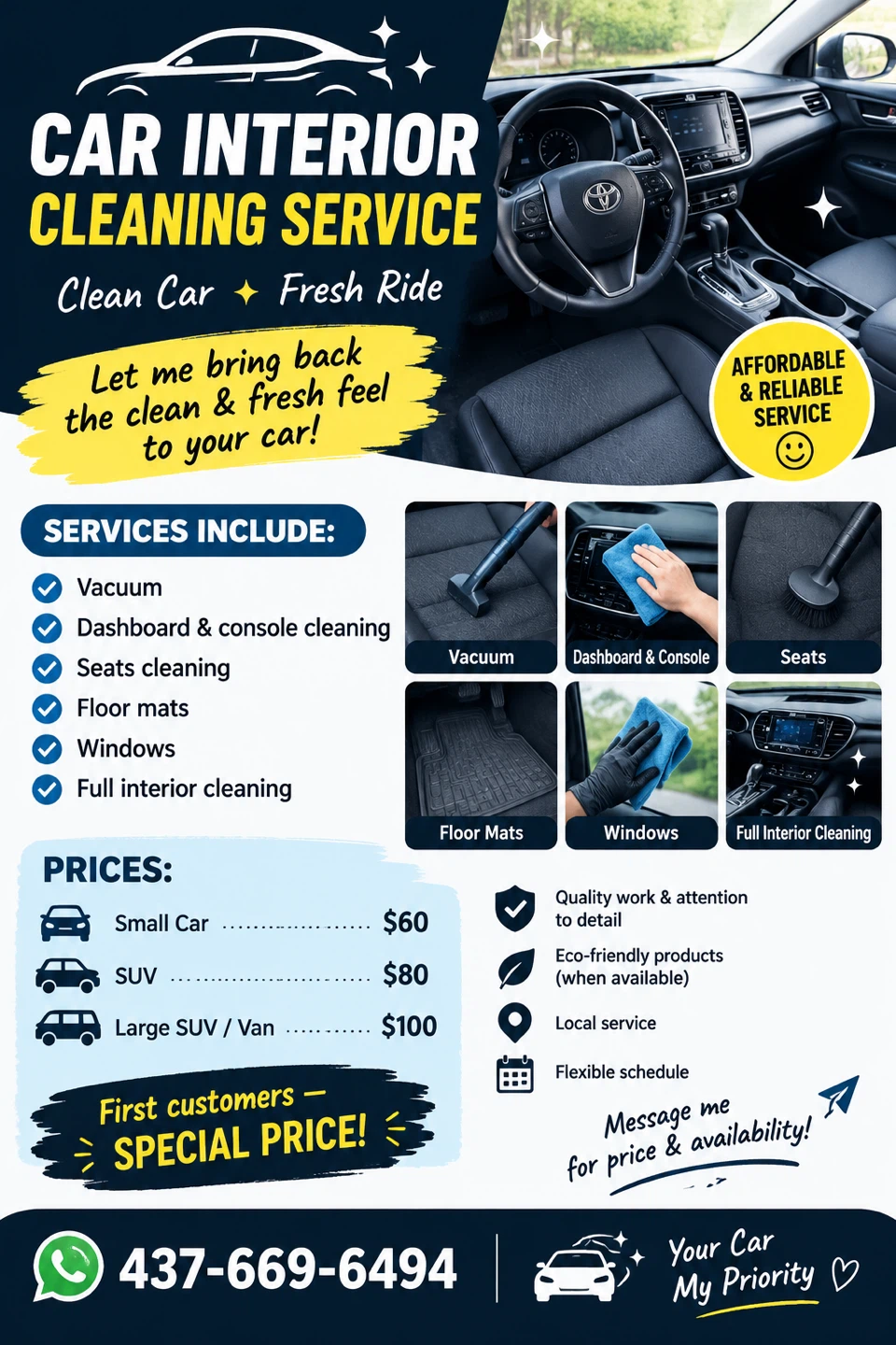 CAR INTERIOR CLEANING SERVICE
