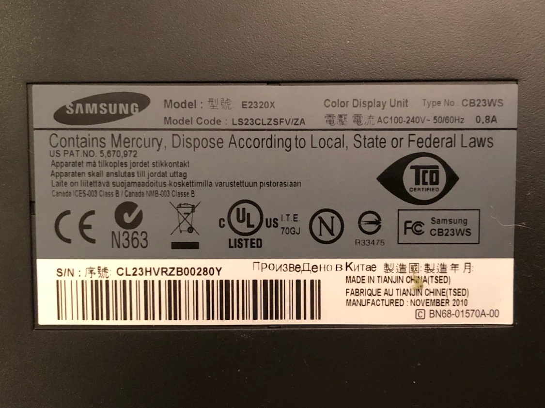 Samsung E2320X 23 inch Monitor - photo 4