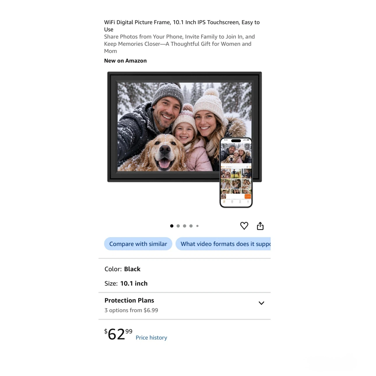 Brand new WiFi Digital Picture Frame, 10.1 Inch