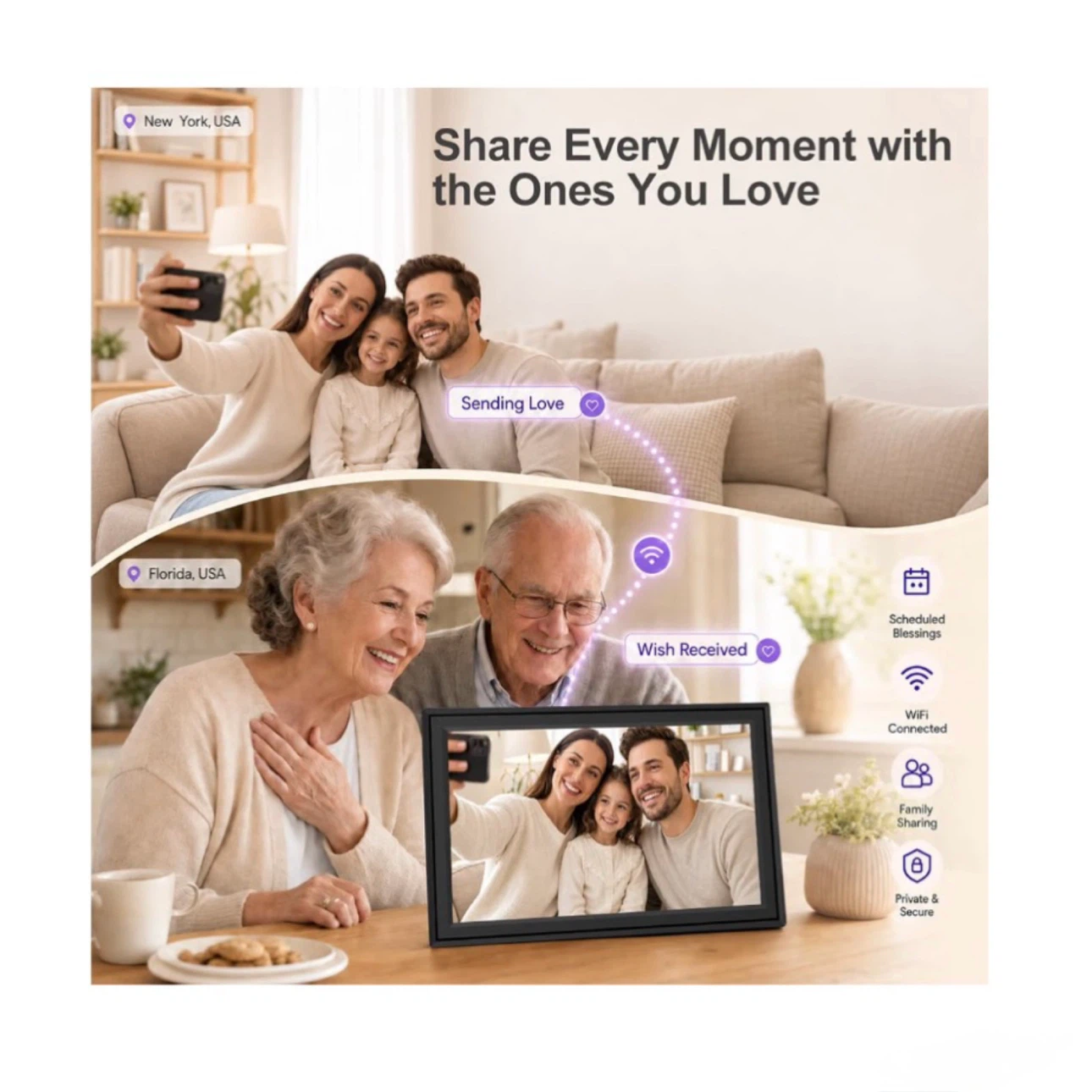 Brand new WiFi Digital Picture Frame, 10.1 Inch - photo 3