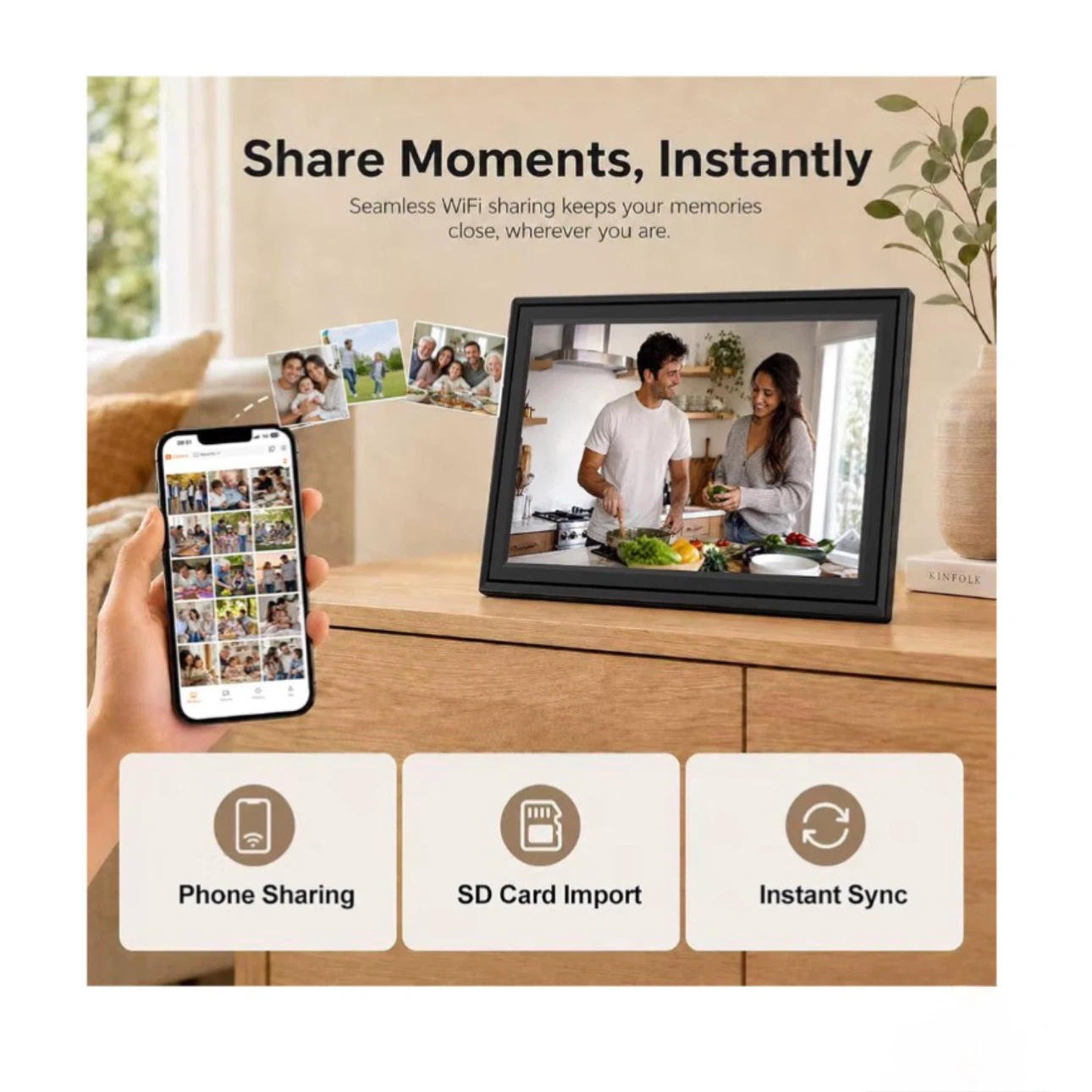 Brand new WiFi Digital Picture Frame, 10.1 Inch - photo 5