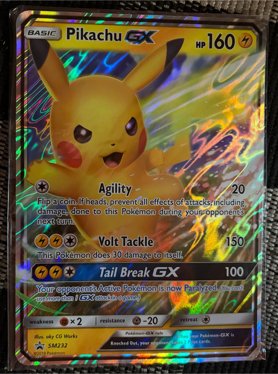 Pikachu GX SM232 Black Star Promo Pokemon Card