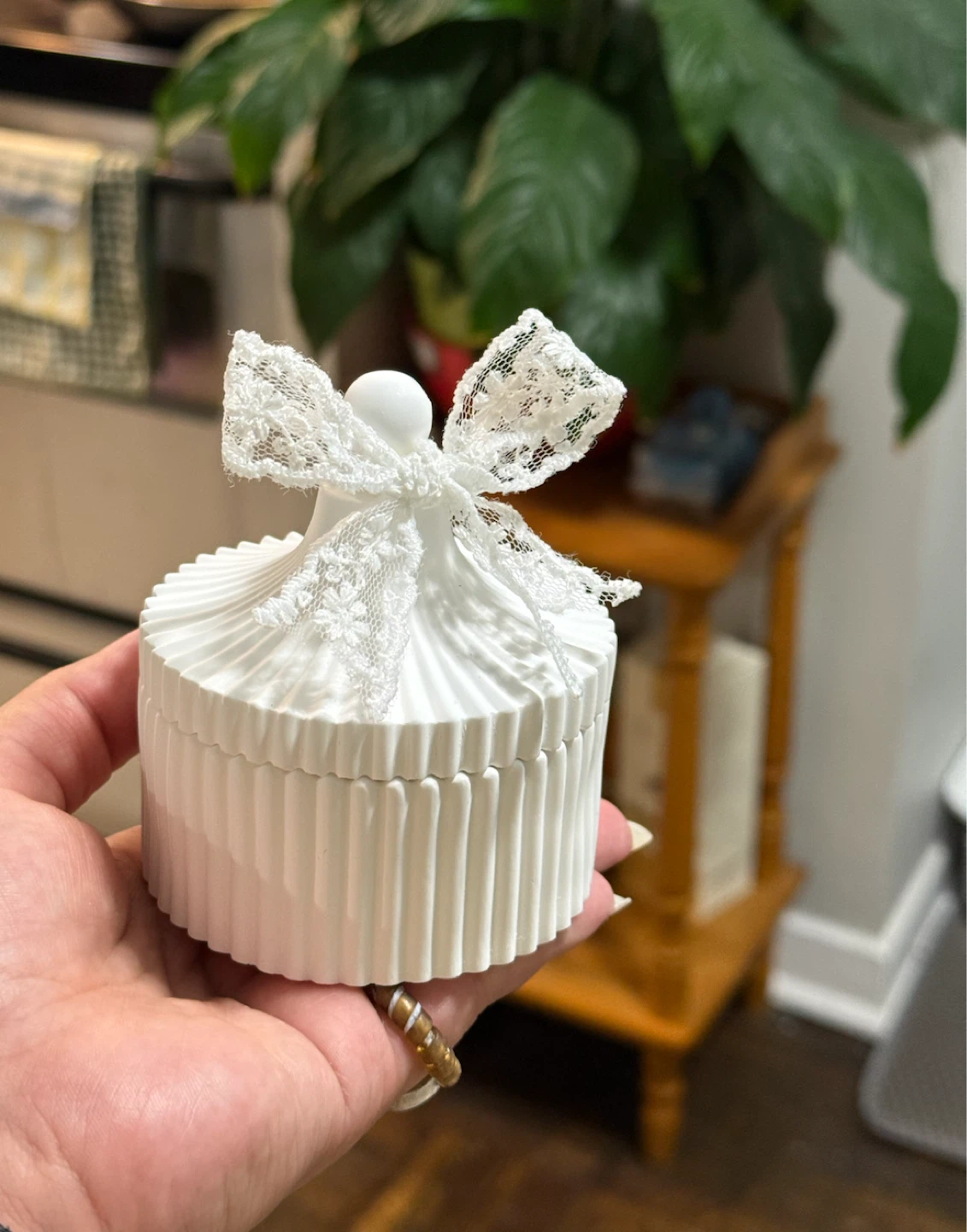 White Decorative Keepsake Trinket Box