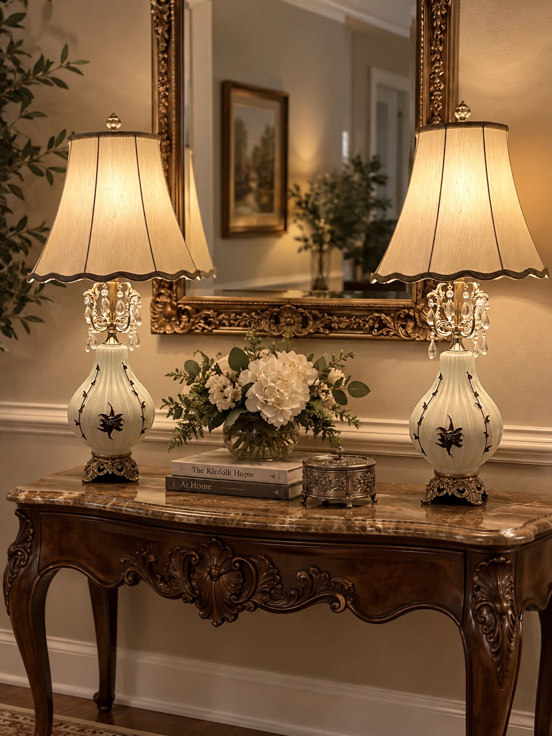 Price for each. Pair of Vintage-Style Table Lamps.
