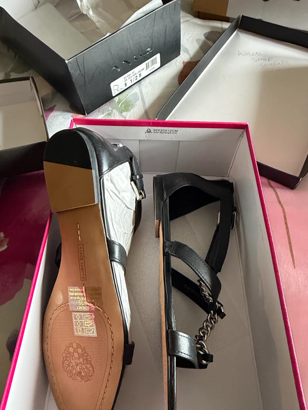 Vince Camuto Black Sandals Size 8.5 - photo 4