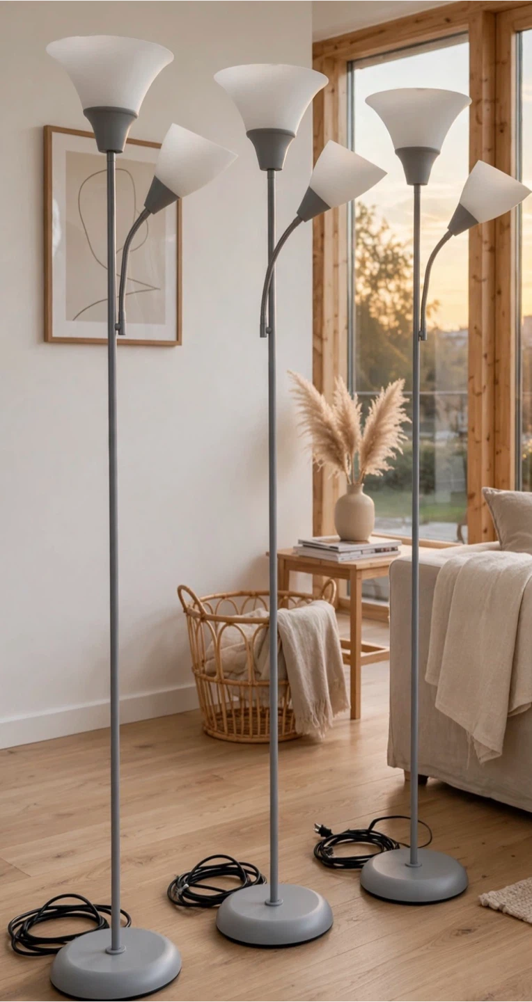 Floor Lamps with Adjustable Reading Lights