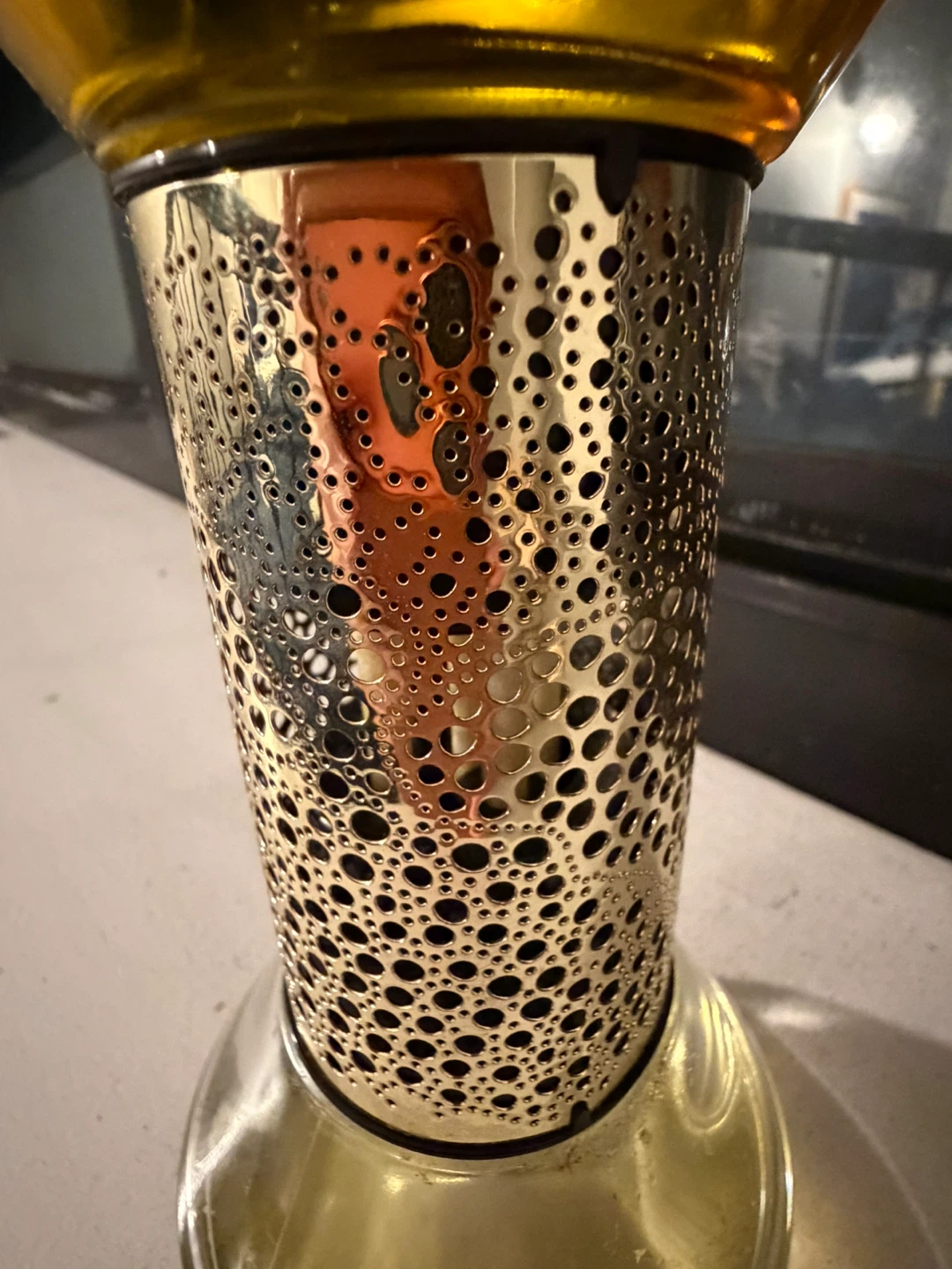 Diptyque Amber Glass and Gold Metal Fragrance Diffuser - photo 2