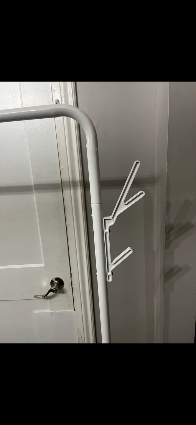 White Metal Clothing Rack with Shoe Shelves - photo 4