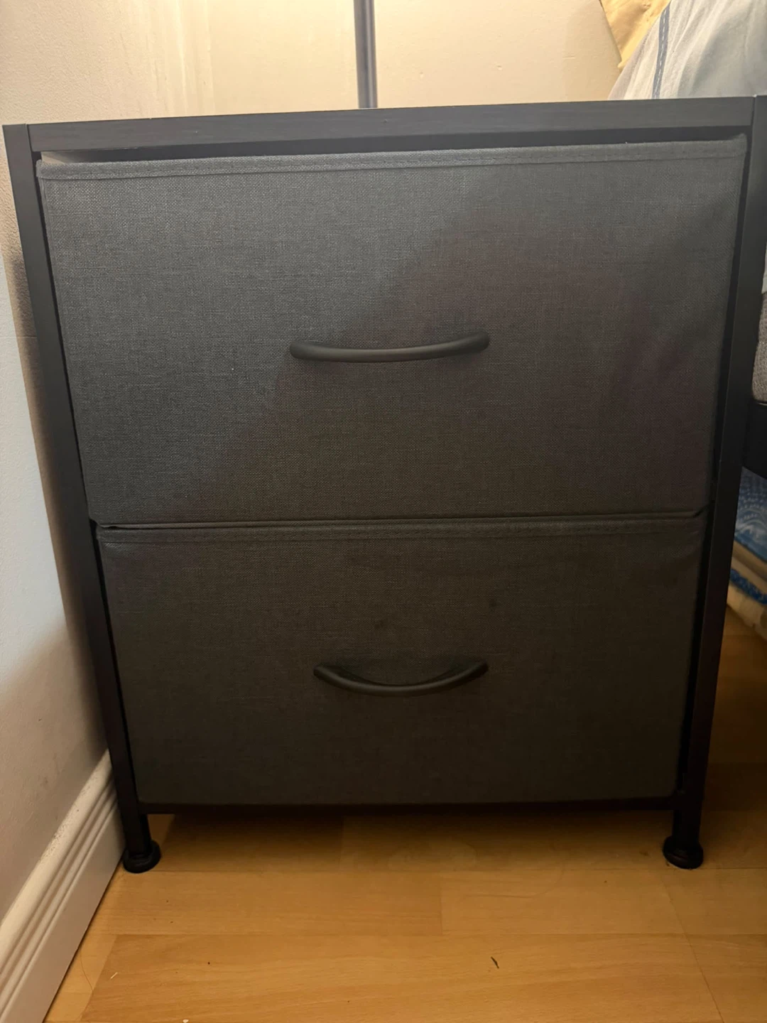 Two-Drawer Nightstand with Fabric Drawers - photo 3