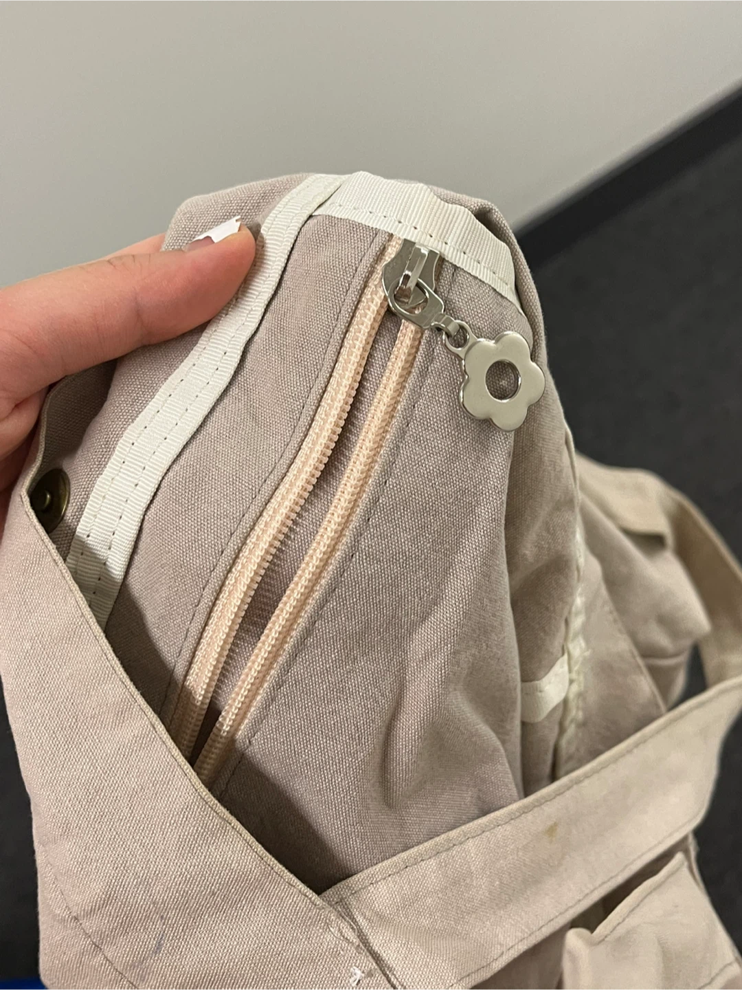 Tipping beige tote bag - photo 2