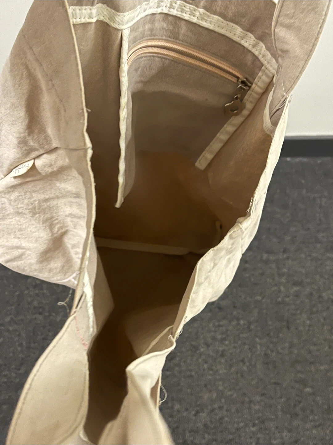 Tipping beige tote bag - photo 3