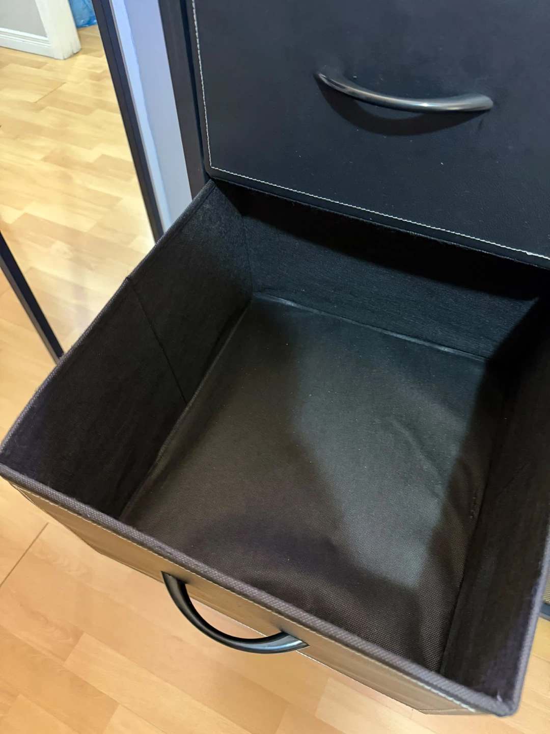 Black Fabric Drawer Storage Organizer with Power Outlets - photo 4
