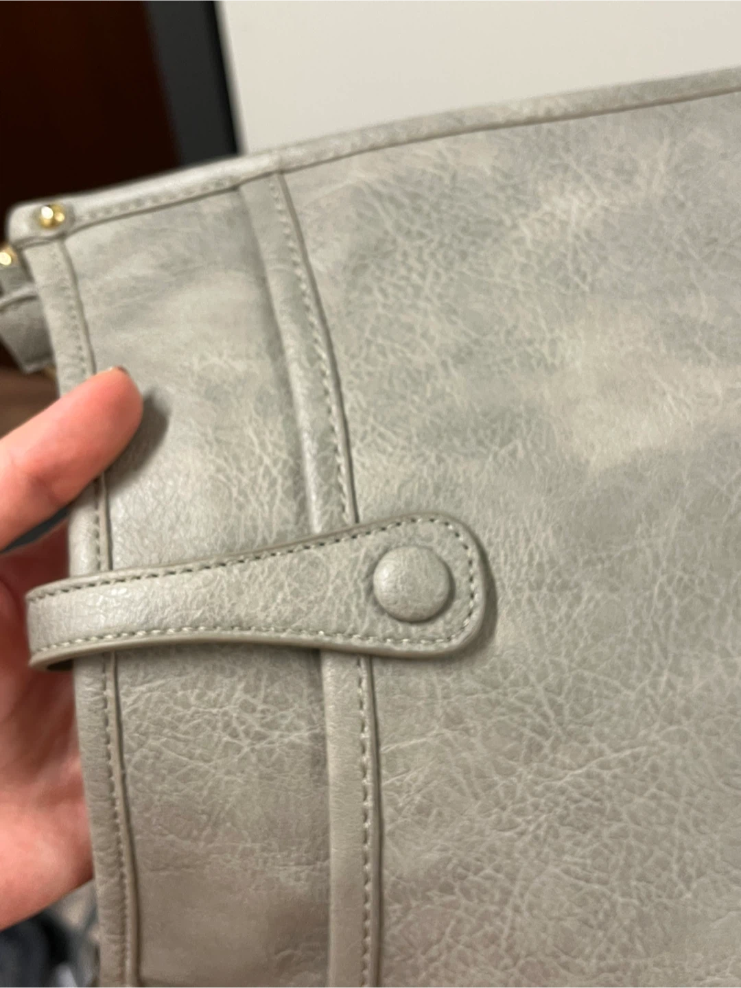 Grey Leather Crossbody Bag - photo 4